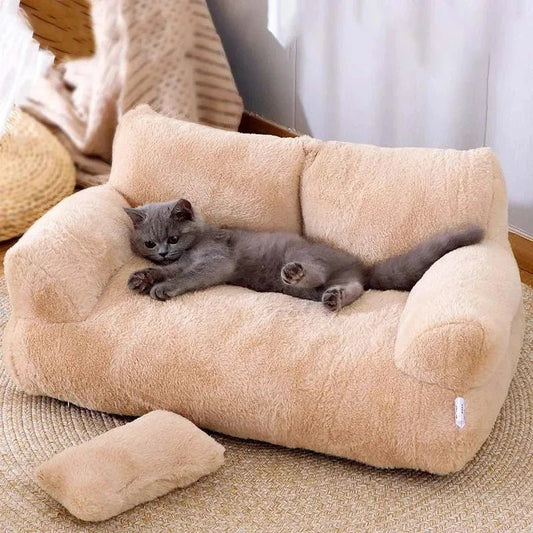 canapé pour chat kaki chat relaxe