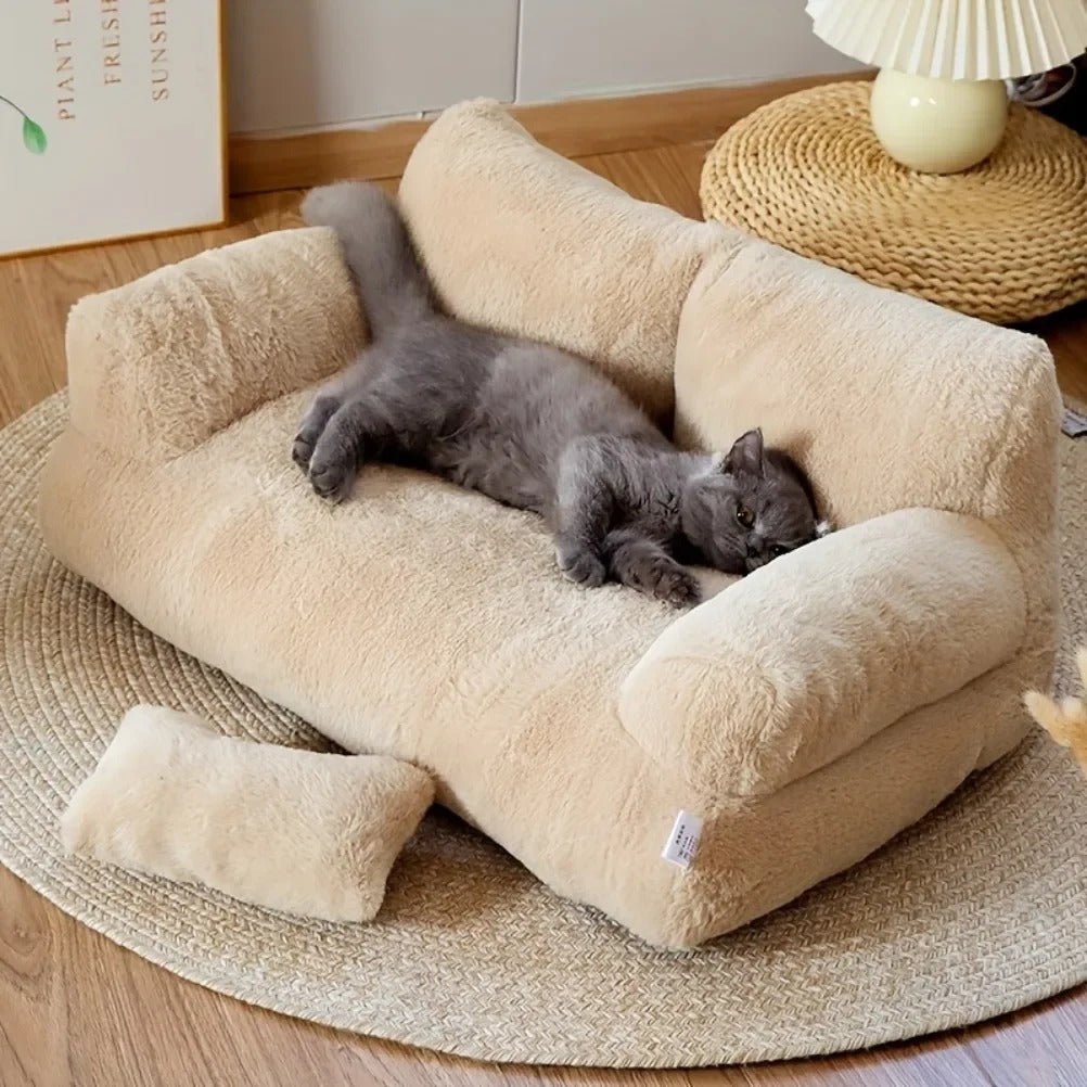 Canapé pour chat kaki chat se détend