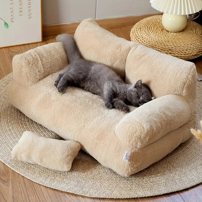Canapé pour chat kaki chat se détend