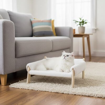 Cododo Chat blanc chat attentif