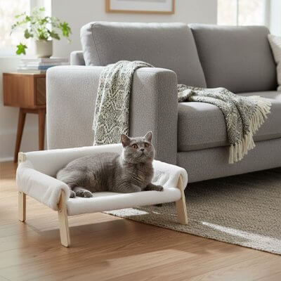 Cododo Chat blanc chat relaxe