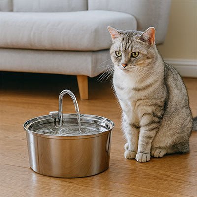 Fontaine a eau pour chat-chat hydraté