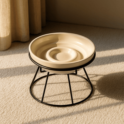 Gamelle anti - glouton chat - Porcelaine Féline™ - Transportdodochat