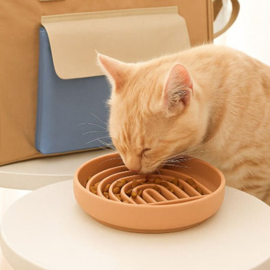 Gamelle anti glouton chat - Croq'Pause™ - Silicone - Transportdodochat