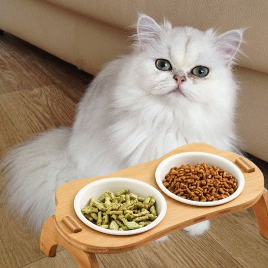 Gamelle chat surélevée - Miaou Gourmet™ - Transportdodochat