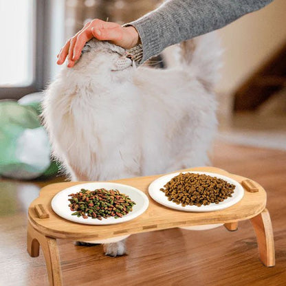 Gamelle chat surélevée - Miaou Gourmet™ - Transportdodochat