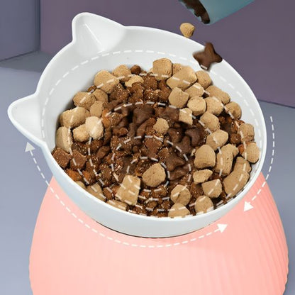 Gamelle chat surélevée rose