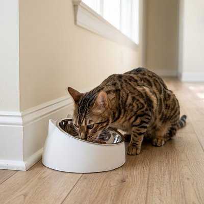 Gamelle pour Chat avec collerette | Ergonomique Premium - Transportdodochat
