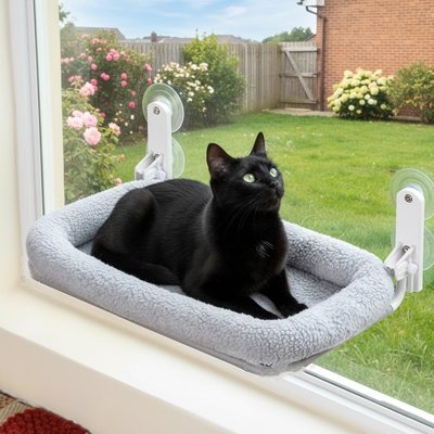 Hamac d'hiver fenêtre pour chat-chat attentif