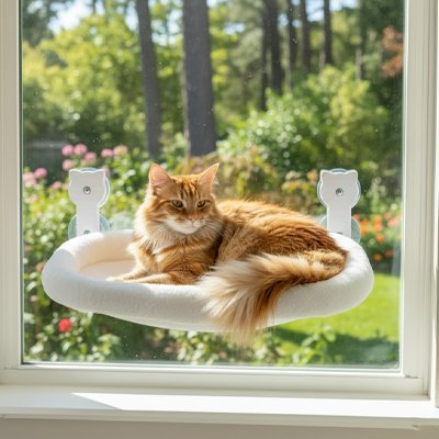 Hamac d'hiver fenêtre pour chat-chat au repos