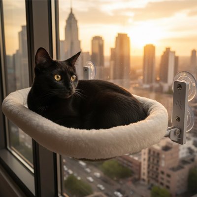 Hamac d'hiver fenêtre pour chat-chat relaxe