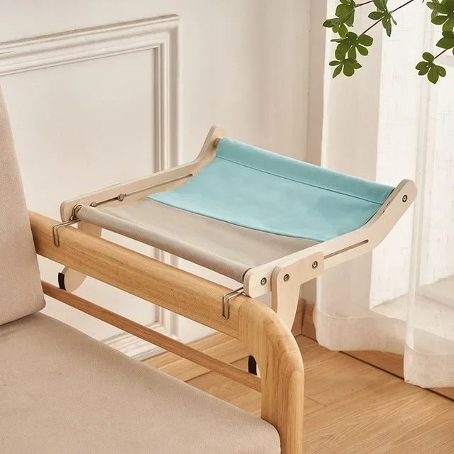 hamac pour chat bleu gris