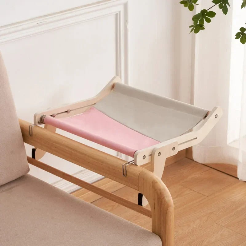 hamac pour chat rose gris