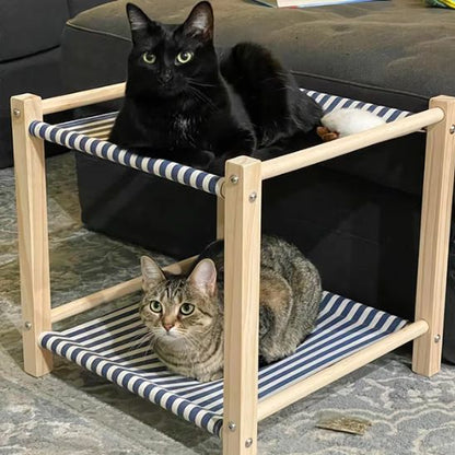 hamac pour chats bleu chats satisfaits