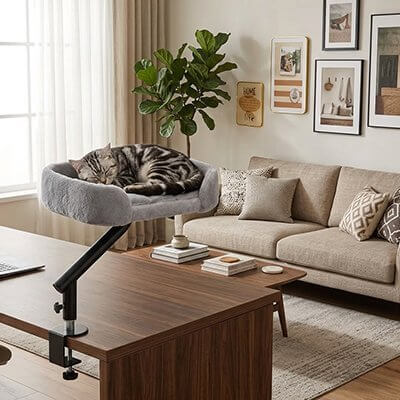 Lit en hauteur pour Chat | Le Perchoir Royal™ - Transportdodochat