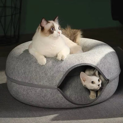 lit pour chat gris clair chats repos