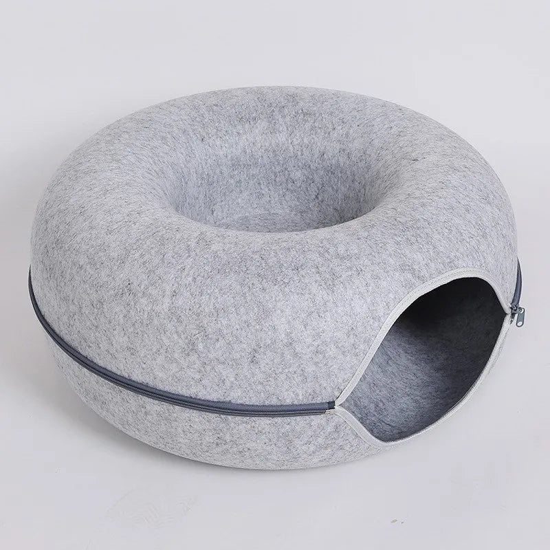 lit pour chat gris clair