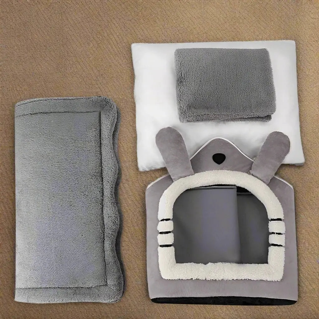 maison chat gris démontable