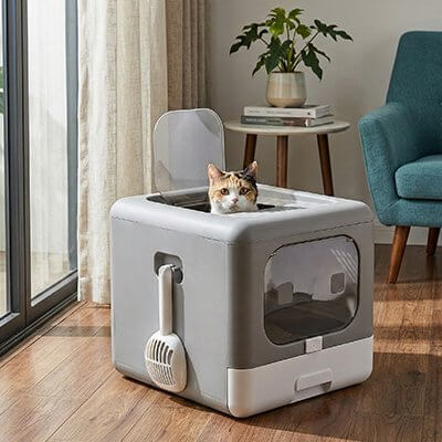 Maison de toilette pour Chat | MinouClean Maison™ - Transportdodochat
