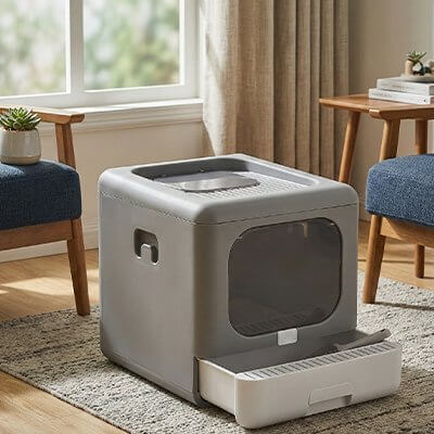 Maison de toilette pour Chat | MinouClean Maison™ - Transportdodochat