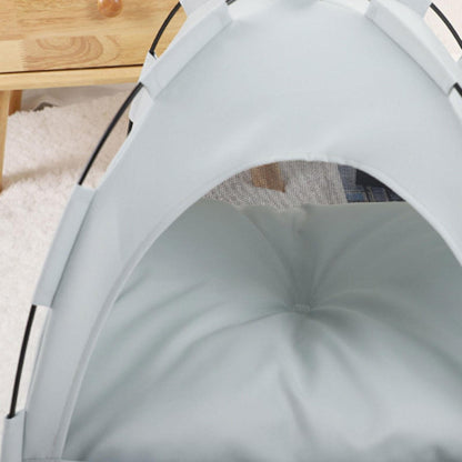 niche à chat gris cyan en déco