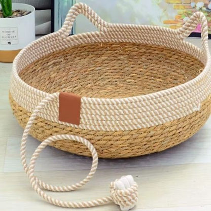 Panier pour chat aéré avec jouet intégré