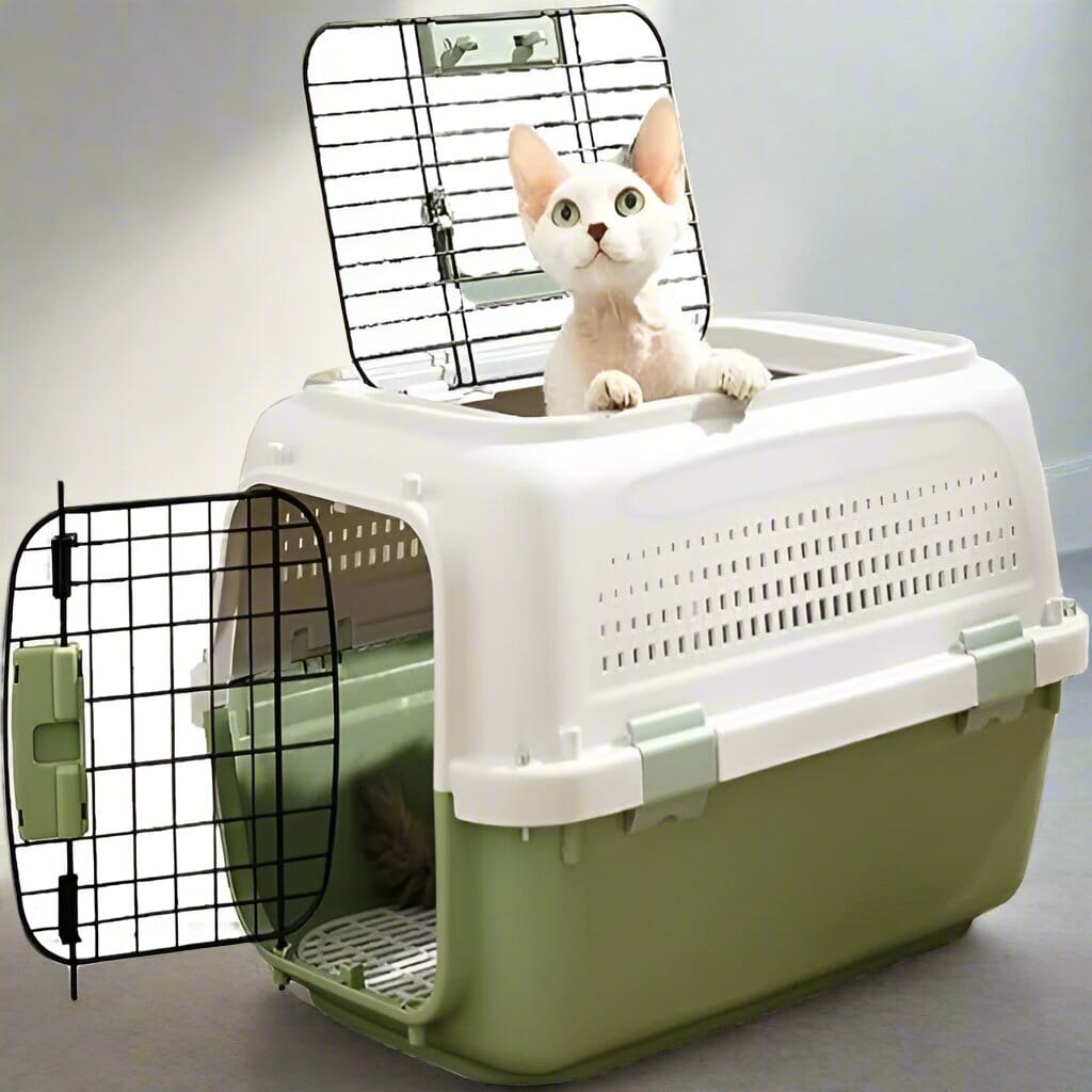 panier transport chat petflightcase vert chat