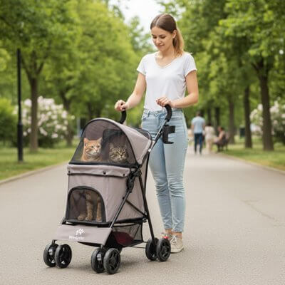 Poussette pour chat | Confort Sécurisé - Transportdodochat