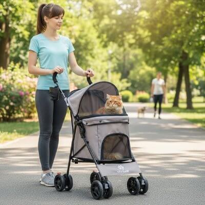 Poussette pour chat | Confort Sécurisé - Transportdodochat