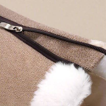 Sac de transport chat beige solide