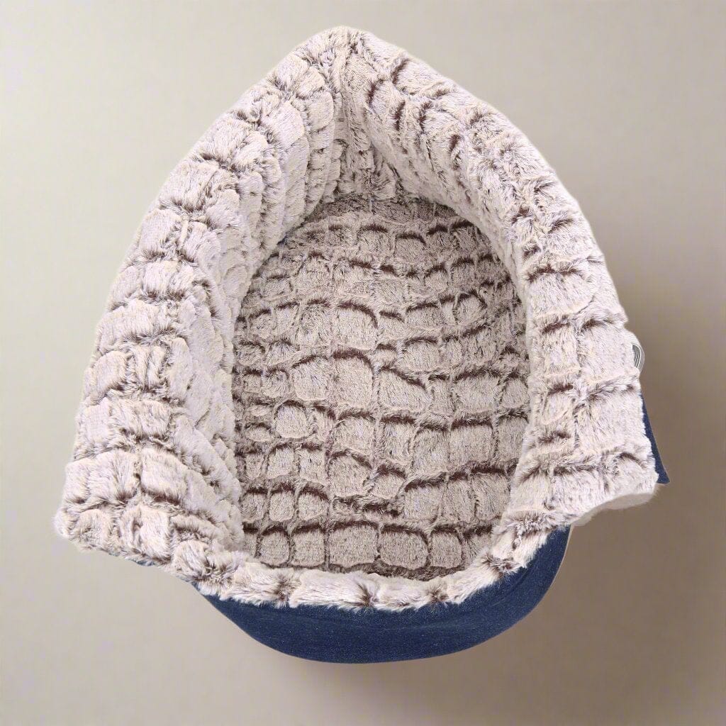 Sac de transport chat bleu marin moelleux