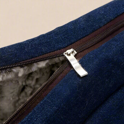 Sac de transport chat bleu marin zip sécurité