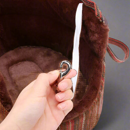 sac de transport chat rayé clip de sécurité