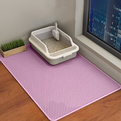 Tapis chat litière rose
