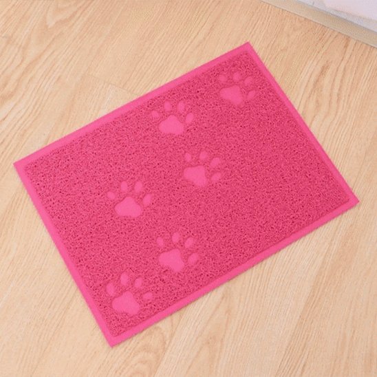 Tapis chat litière rouge